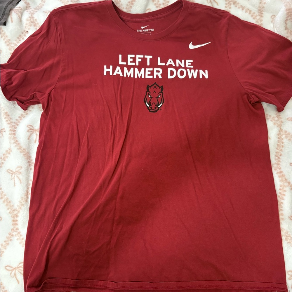 Nike red Arkansas razorbacks XL shirt short sleeve